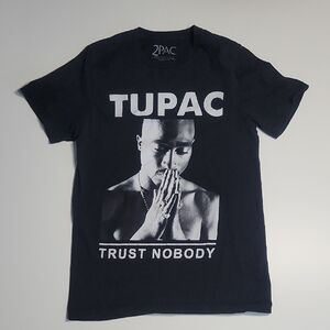 Tupac Black Graphic T-Shirt Sz S